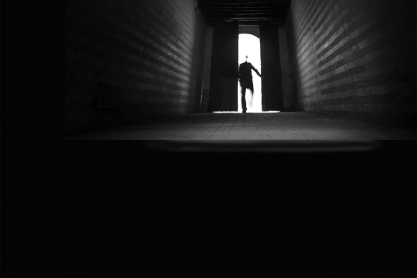 open door to light