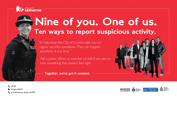 Project Servator poster 9 of you, 1 of us