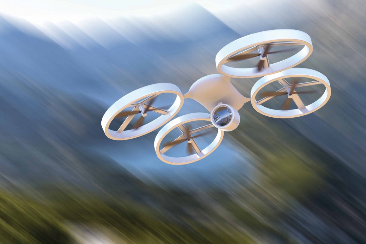 drone in flight