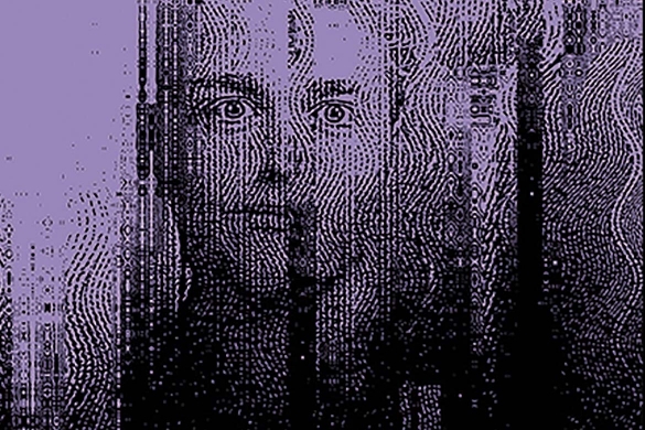 blurred man's face