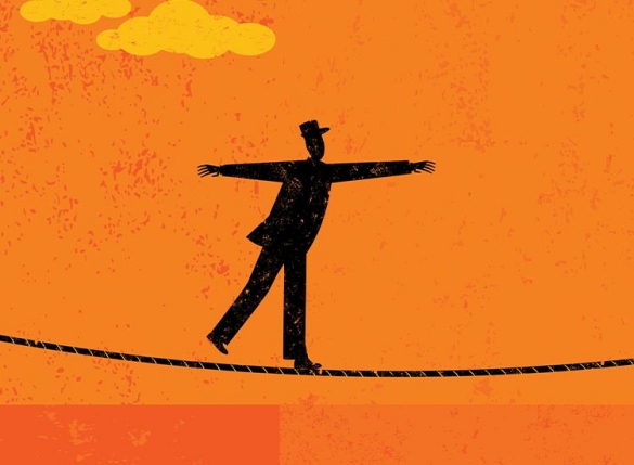 man on tight rope