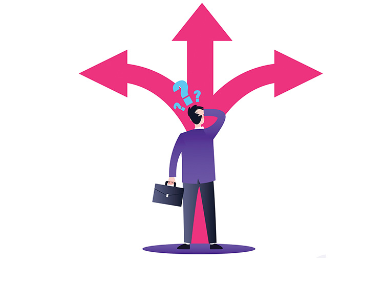 man on career pathway