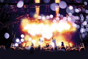 venue with large crowd 87p9 inside a large event with a crowd